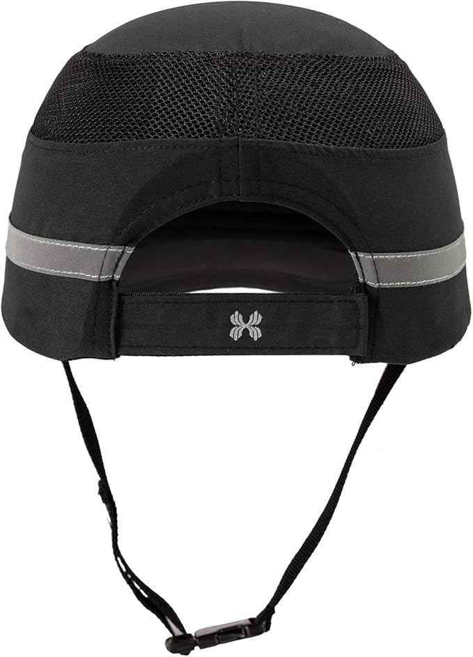 Lightweight Safety Bump Cap - Breathable Baseball Style Protective Hat with Reflective Stripes