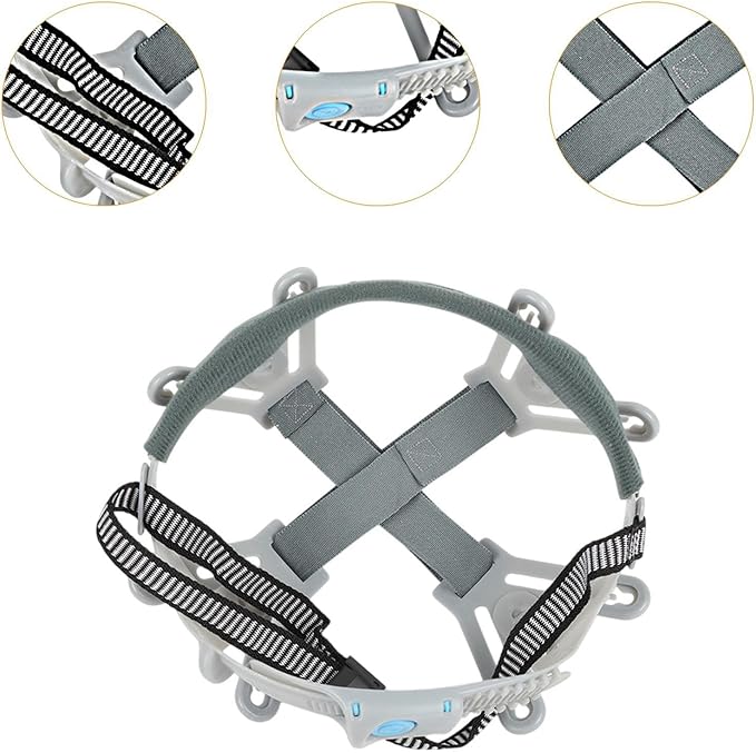 Milageto Helmet Replacement Suspension Bump Cap Insert Adjustable Headgear Ergonomic Professional Hat Liner Insert Hard Hat Suspension, 8 Point Type