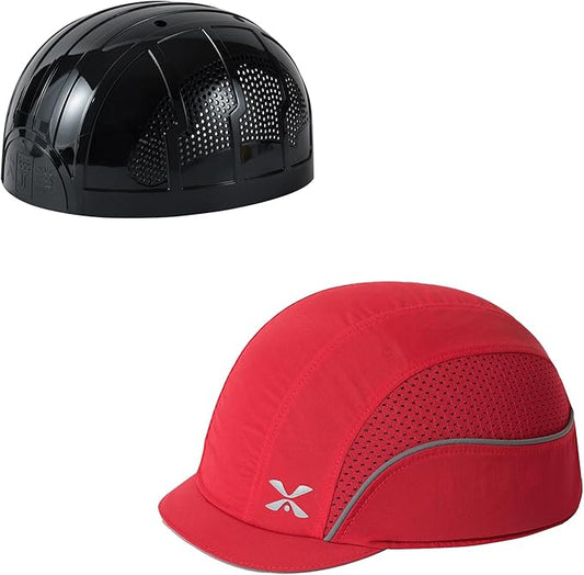 TIHEEN Unisex Safety Bump Cap, Baseball Hat Style with Reflective Stripes Lightweight and Breathable Hard Hat Head Protection Cap