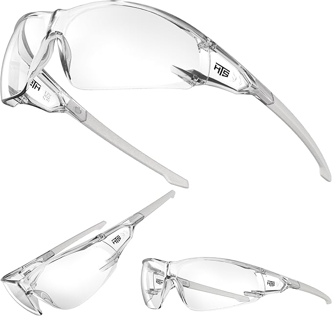 ANSI Z87.1 Anti-Fog Wrap-Around Clear Safety Glasses, Pickleball lab chemistry goggles with Scratch Resistant