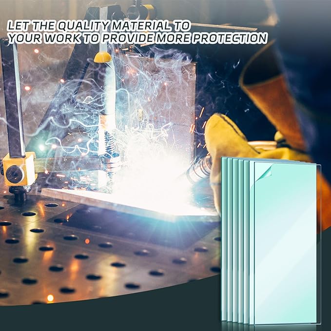 100 Pcs 2'' x 4.25'' Welding Clear Lenses Cover Replacement Transparent Universal Welding Protection Lens Mask Welding Lens