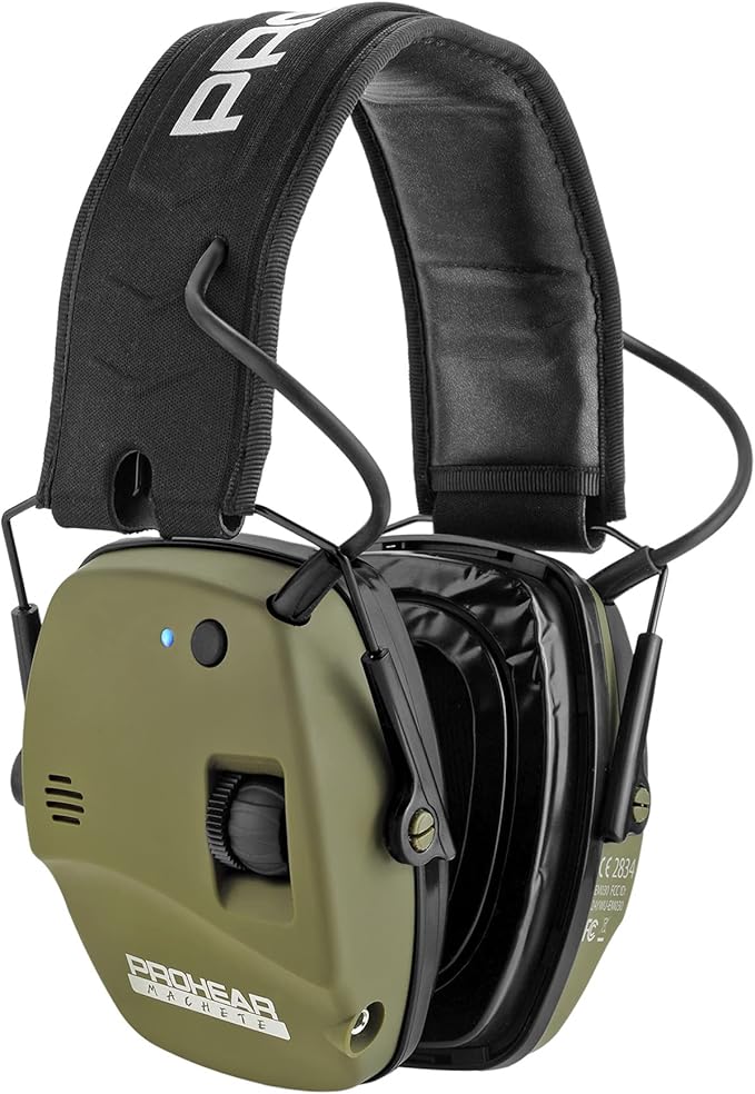 PROHEAR 030 Upgraded Bluetooth Electronic Shooting Hearing Protection Muffs with GEP02 Gel Ear Pads, Noise Reduction Sound Amplification Headsets for Range, Gifts for Women Man - Green