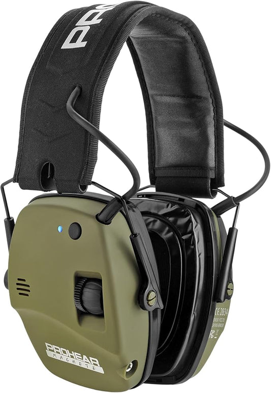 PROHEAR 030 Upgraded Bluetooth Electronic Shooting Hearing Protection Muffs with GEP02 Gel Ear Pads, Noise Reduction Sound Amplification Headsets for Range, Gifts for Women Man - Green