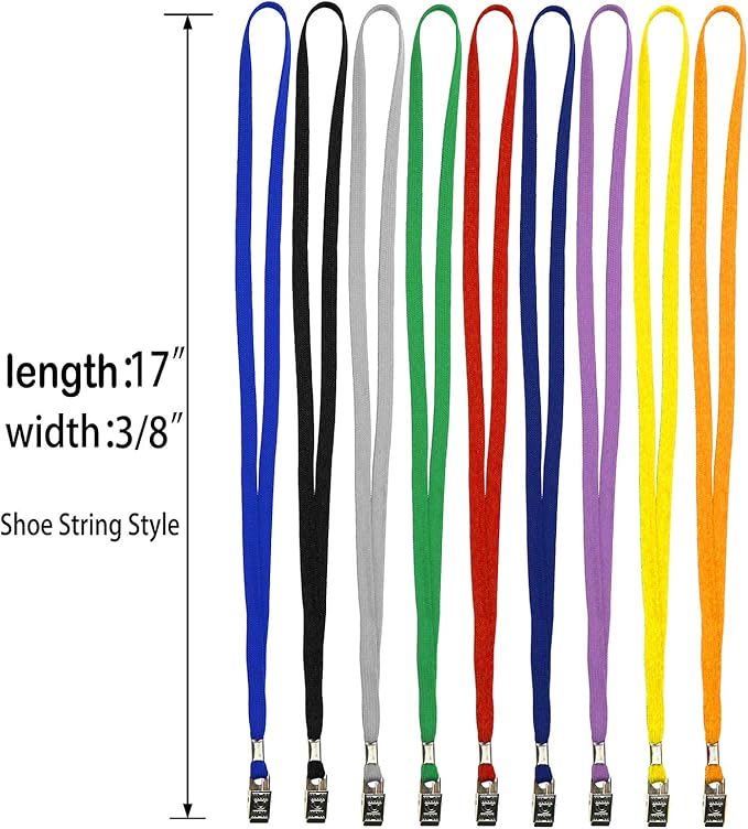 Ollain Badge Lanyards Neck Bulk Cruise Lanyards Lanyard with Clip for ID Card Name Tags Badge Holders (Red, 100 Pack)
