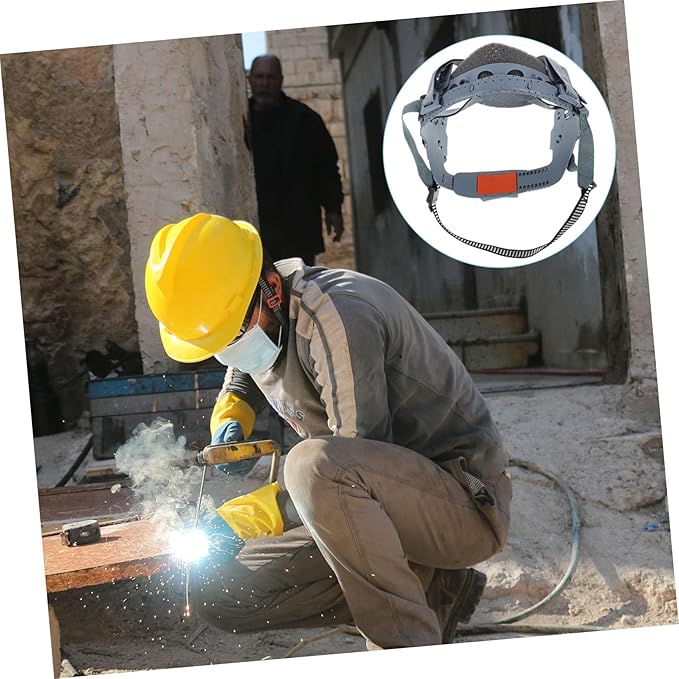 PartyKindom Hard Hat Lining Replacement Chin Strap Cover Helmet Padding for Men Safety Hat Suspension Accessory