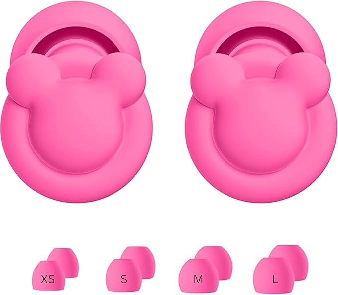 Ear Plugs for Sleeping Noise Reduction, Noise Cancelling, Hearing Protection Ear Plugs for Sleep, snoring, Study, Super Soft with 8 Ear Tips in XS/S/M/L (Bright Pink, One Size)