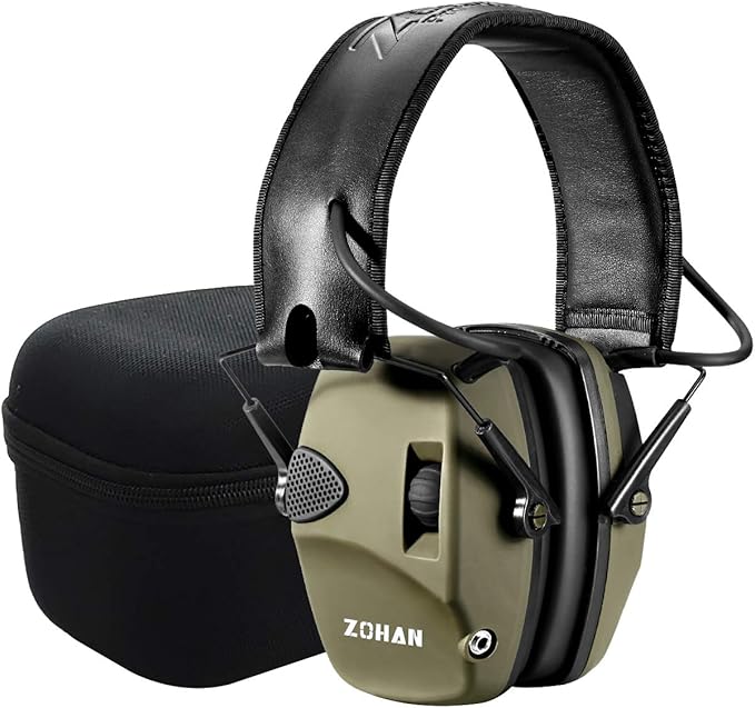 ZOHAN EM054 Electronic Shooting Ear Protection with Sound Amplification, Slim Active Noise Reduction Earmuffs for Gun Range