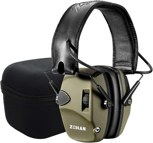 ZOHAN EM054 Electronic Shooting Ear Protection with Sound Amplification, Slim Active Noise Reduction Earmuffs for Gun Range