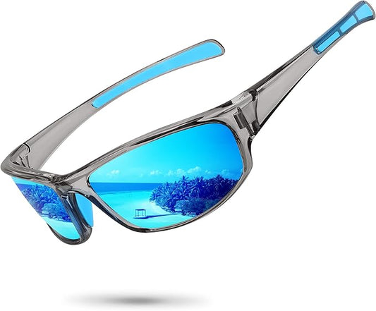 Sports Polarized Sunglasses for Men Women Wrap Around Sun Glasses Fishing Cycling Driving Running UV Protection