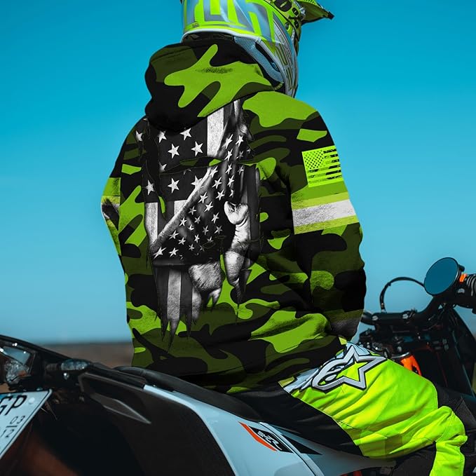 Maddly High Visibility US Flag Collection Safety Workwear Custom Name for Workers, Runners, Truckers, Patriotic