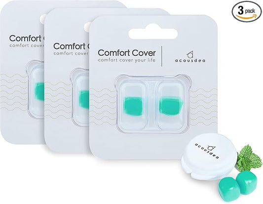 New Noise Cancelling Ear Plugs Acousdea Cooling Reusable Moldable Silicone Ear Plugs, Waterproof, Suitable for Camping, Outdoor Activities, Noise Cancelling up to 40 dBSPL, 3 Pairs