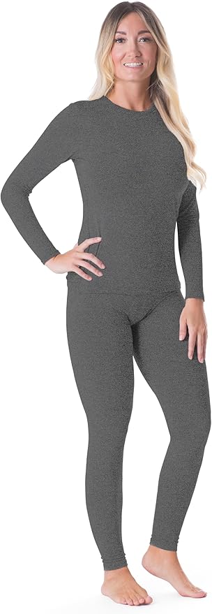 Rocky Thermal Underwear for Women, Long Johns Fleece Lined Set, Shirt & Pants, Base Layer w/Leggings/Bottoms Ski/Extreme Cold