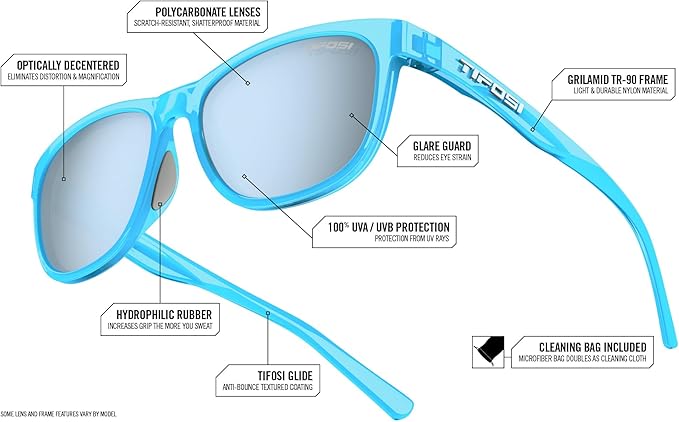 Swank Sport Sunglasses - Tangle Free - Ideal For Cycling, Golf, Hiking, Pickleball, Running and Great Lifestyle Look