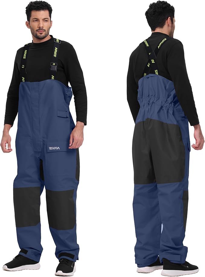 Men’s Waterproof Sailing Jacket & Bib Set – Coastal Breathable Hard Shell, Hi-Vis Hood, Cordura Reinforced