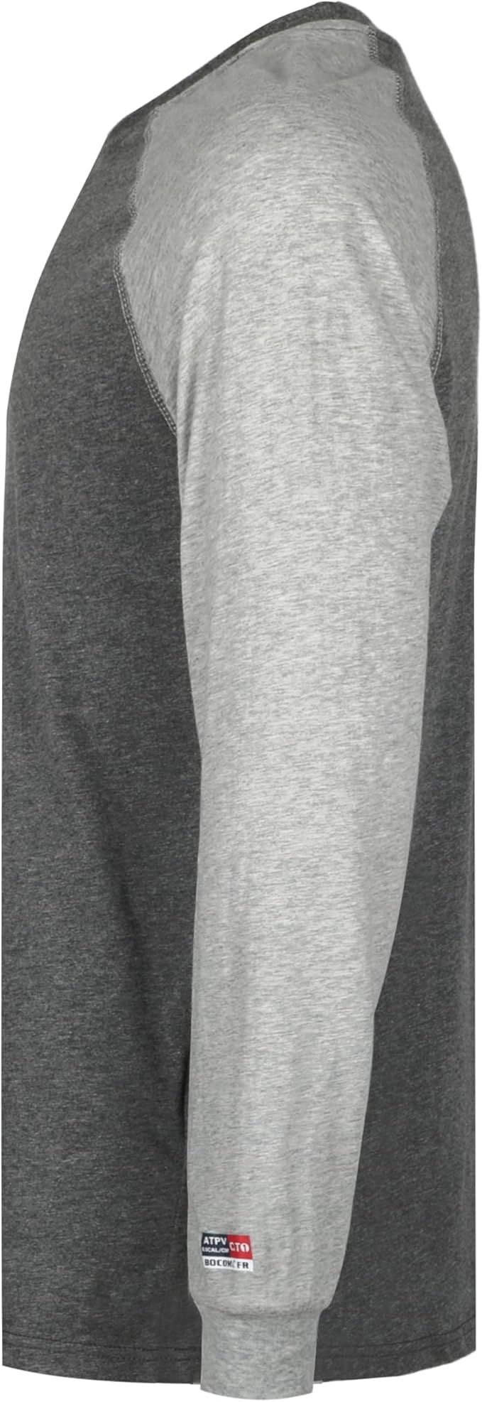 BOCOMAL FR Shirts Two-Tone Crew for Summer 4oz EX Lightweight Flame Resistant Long Sleeve Work T-Shirt Base Layer