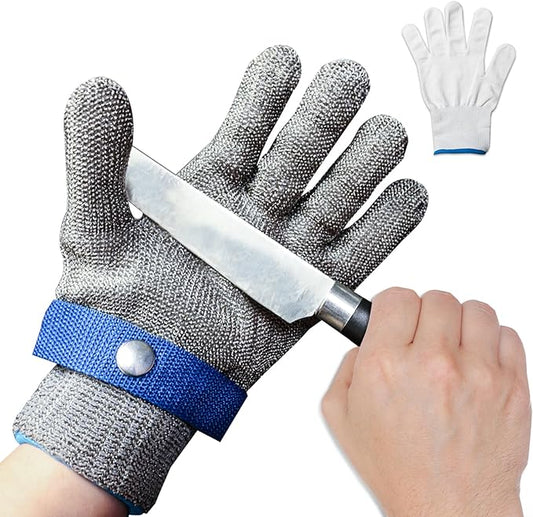 Level 9 Cut Resistant Glove，304 stainless steel wire for Safety work gloves，food grade suitable for kitchen cutting