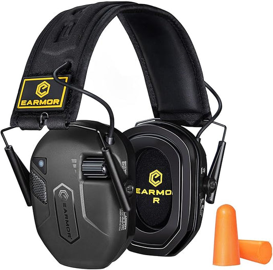 Shooting Ear Protection, Electronic Ear Protection For Gun Range Bluetooth 5.4 Ear Muffs with Gel Ear Pads, 29dB SNR