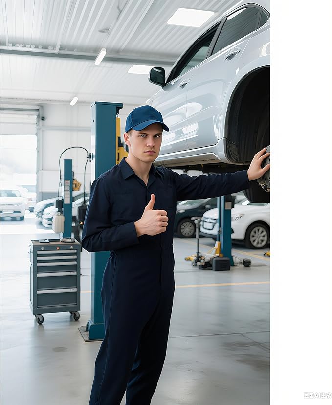 Navy Blue Adult Jumpsuit Coveralls Halloween Costume for Men Jumpsuit Horror Killer Costume Mechanic Work Uniform