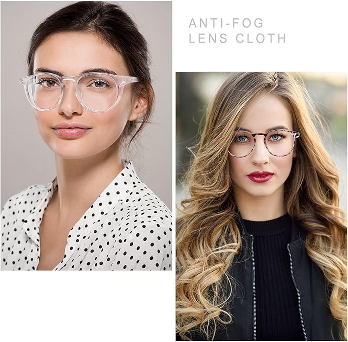 Outray 2 Pairs Anti Fog Safety Goggles Protective Glasses Blue Light Blocking Eyeglasses for Men Women