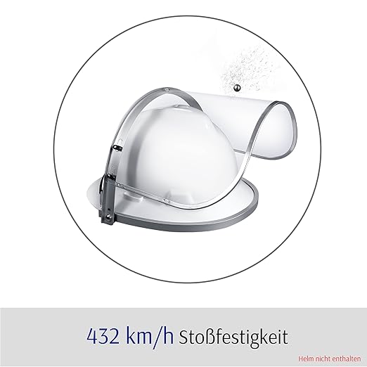 Blue Eagle Aluminum Face Shield Adapter for Full-Brim Hard Hat | Visor Bracket | Silver Color | with 1 Free Replacement High Impact Visor
