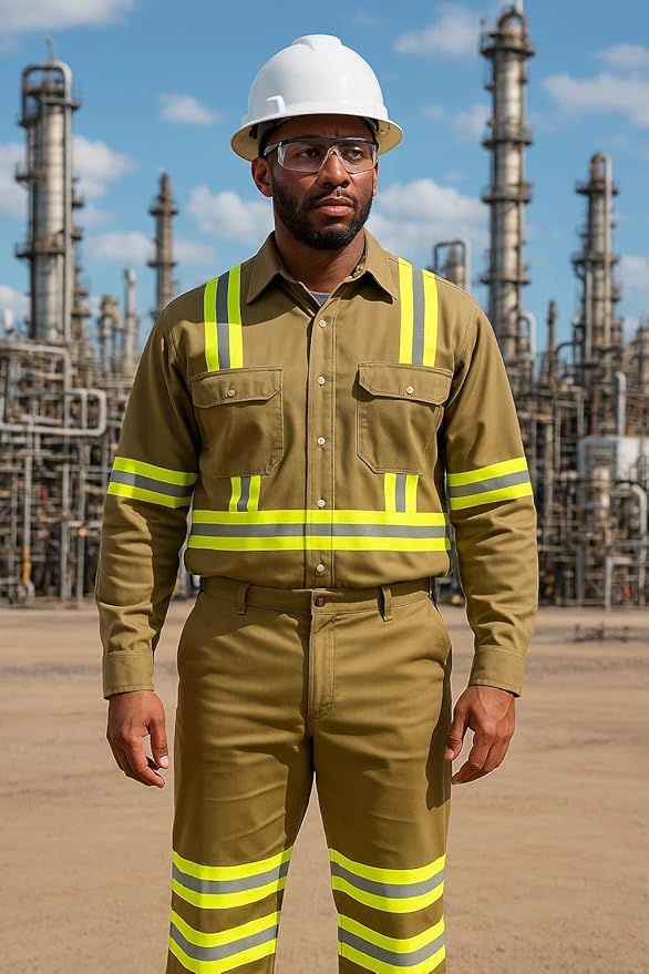 Flame Resistant High Visibility Hi Vis FR Shirt - 100% C - 7 oz