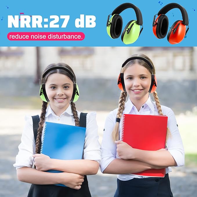 Amylove 24 Pcs Kids Ear Protection Noise Cancelling Headphones Noise Reduction Ear Muffs 27dB Hearing Protection (7 Colors)