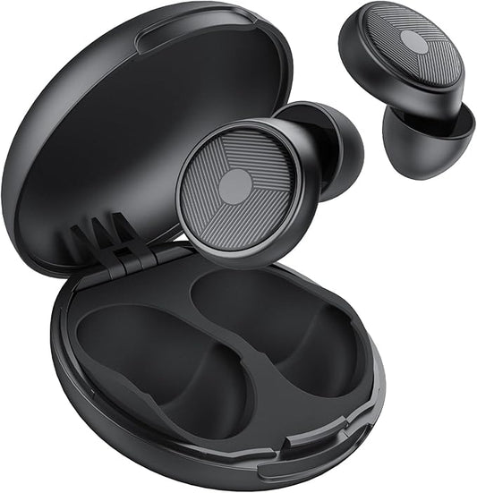 Ear Plugs for Sleeping Noise Cancelling -45dB, Soft and Reusable Silicone Hearing Protection Earplugs with 8 Eartips and Carrying Case, for Sleeping, Concert, Working, Studying, Traveling (Black)