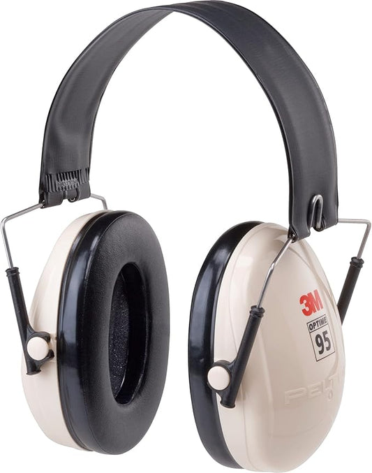 3M PELTOR Hearing Protection Optime 95 Earmuffs, Adjustable Earcups, E-A-Rfit Compatible, Stainless Steel