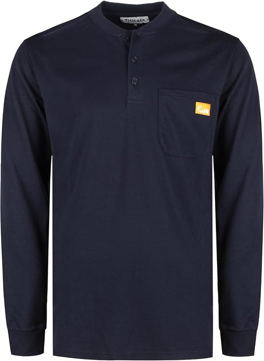 Titicaca FR Shirts for Men 5.5OZ Light Weight for Summer Flame Resistant Henley Shirts