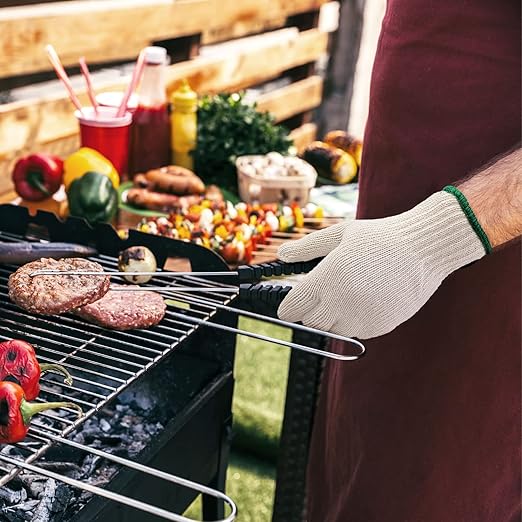GSAFEME 12 Pairs Cotton Glove Liners for BBQ, Cooking, Grilling, Food Handling - Safety Work Gloves Hand Saver, X-Large