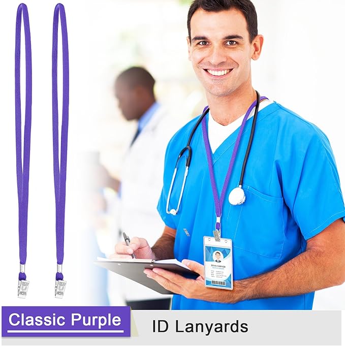 Marspark Lanyards Bulk with Clip Flat Neck Lanyard Badge Lanyard with Swivel Hook Lanyards for ID Cards Holder