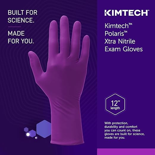 KIMTECH™ Polaris™ Xtra Nitrile Exam Gloves (62763), 7.5 Mil, Ambidextrous, 12”, L, 50 Nitrile Gloves/Box