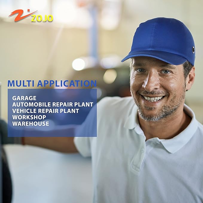 Zojo Baseball Bump Cap Hard Hat Helmet,5PCS Reflective Breathable Lightweight Safety Cap for Men and Women