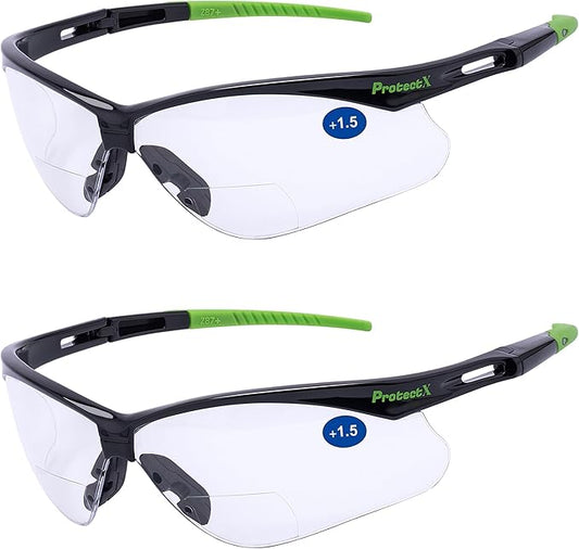 ProtectX Classic Safety Glasses, Anti-Fog Scratch Resistant Lenses, Protective Eyewear for Work, Indoor/Outdoor, ANSI Z87.1