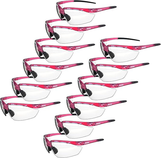 JORESTECH Safety Eyewear, ANSI Z87+ Impact Resistant Polycarbonated Eye Protection Safety Glasses, pack of 12