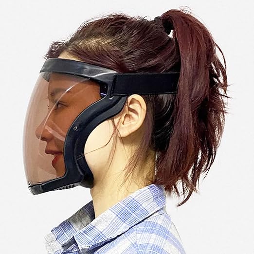 Anti-Fog Full Face Active shields Protection Visible Expression Transparent Breathable Comfortable Adults Reusable (Brown, 5PCS), JZY-0010