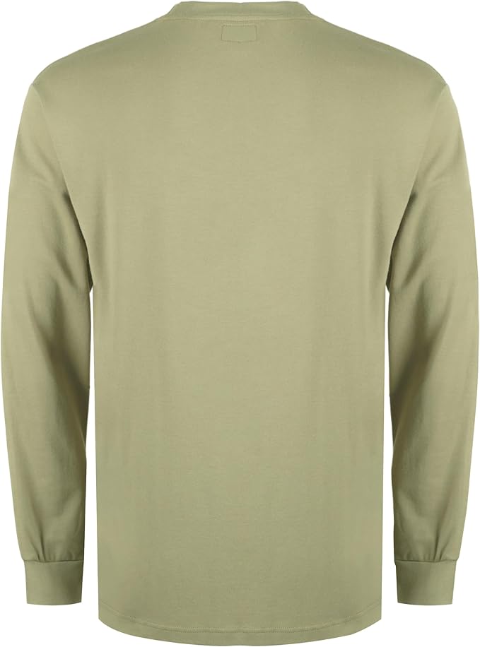 TICOMELA FR T Shirt Flame Resistant Shirt 5.5oz 100% Cotton Light Weight Workwear Men's Long Sleeve Henley Shirts