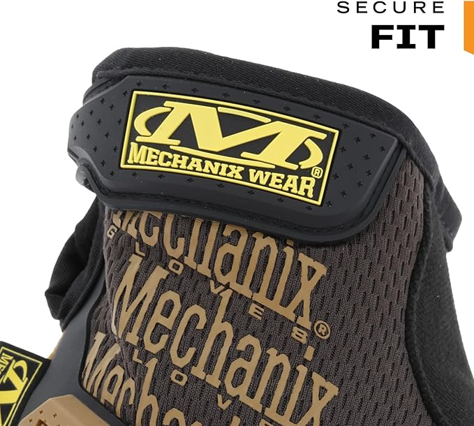 Mechanix Wear M-Pact Leather Gloves - Leather Impact-Resistant Work Gloves for Hand Support - Breathable Design - Shock Absorbing - Machine Washable - Brown/Black - Large