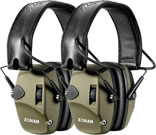 ZOHAN EM054 Electronic Shooting Ear Protection with Sound Amplification, Slim Active Noise Reduction Earmuffs for Gun Range