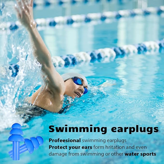 Tondiamo 150 Pairs Ear Plugs Bulk Individually Wrapped Silicone Ear Plugs with Carry Case Soft Reusable Noise Cancelling Earplugs for Sleeping Swimming Concerts Shooting Noise Reduction(Multicolor)