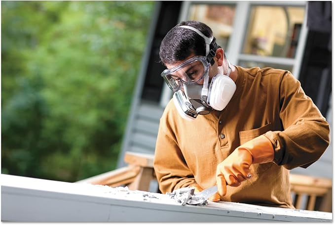 3M 6111PA1A Half Facepiece Paint Spray/Pesticide Respirator, Small