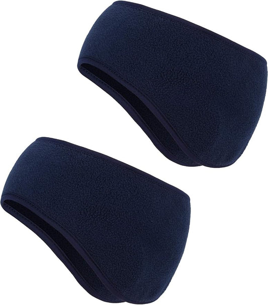 Boao 2 Pieces Ear Warmer Headbands Fleece Earmuffs Winter Ear Covers Running Wicking Ski Sport Headband for Women & Men