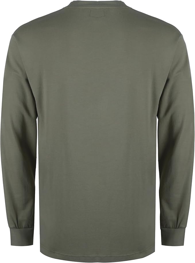 TICOMELA FR T Shirt Flame Resistant Shirt 5.5oz 100% Cotton Light Weight Workwear Men's Long Sleeve Henley Shirts