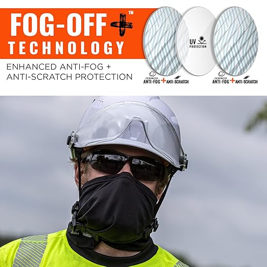 Ergodyne Skullerz VALI Anti Scratch Safety Glasses, Anti-Fog, ANSI z87.1