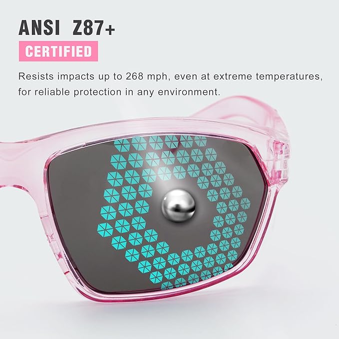 ProtectX Classic Safety Glasses, Anti-Fog Scratch Resistant Lenses, Protective Eyewear for Work, Indoor/Outdoor, ANSI Z87.1