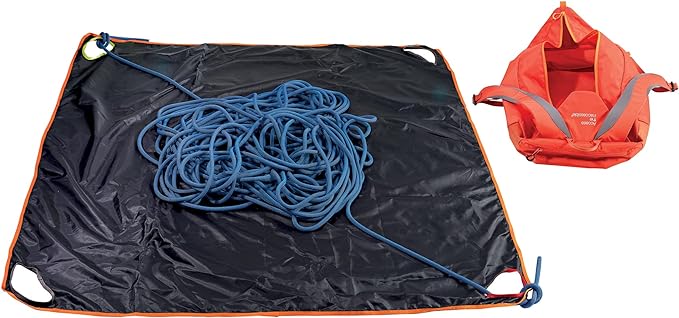 PETZL KLIFF Rope Bag - 36-Liter Rope Bag for Sport Climbing With Removable Tarp - Red/Orange
