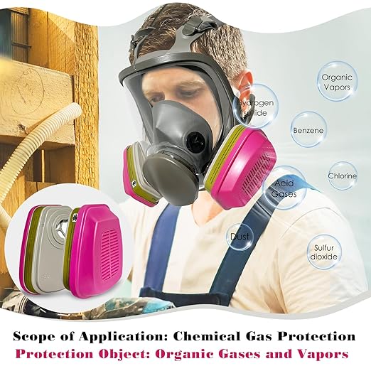 30 Pair 60926 Respirator Cartridges, 60926 Respirator Filters for Gas Mask, Protects Against Dust, Organic Vapors Gas and Pollen, Apply to 6100, 6200, 6502, 7501, 7502, 6800