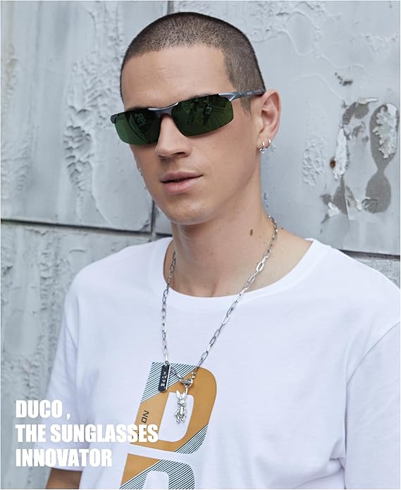 DUCO Mens Sports Polarized Sunglasses UV Protection Sunglasses for Men 8177s