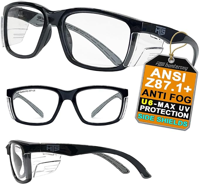 E60 Anti-Fog Safety Glasses with Side Shields ANSI Z87 Eye Protection lab chemistry goggles Optical Eyeglass