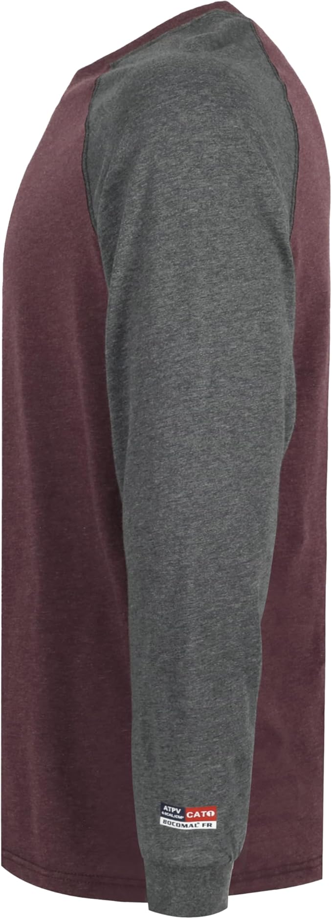 BOCOMAL FR Shirts Two-Tone Crew for Summer 4oz EX Lightweight Flame Resistant Long Sleeve Work T-Shirt Base Layer